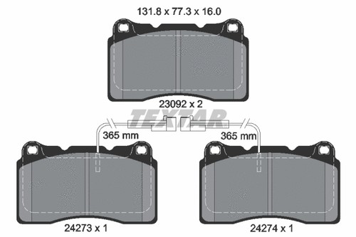 Front brake pad - brake, set