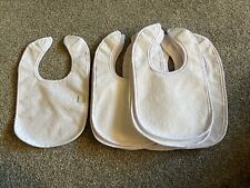 X10 Mothercare Bibs, Baby Boy Girl Unisex, One Size, X9 New & X1 Used, White