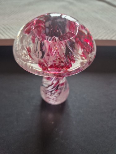 Heron glass large cranberry - glass.,