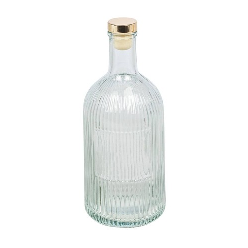 Ribbed glass water - ribbed,