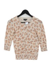 Topshop Women's Cardigan UK 8 Tan Acrylic with Angora, Nylon Cardigan