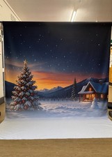 Photography Studio Christmas Backround BNIB Fabric Cloth 6ft x 8ft UK winter 