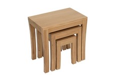 Nest of Tables Solid Oak Wood