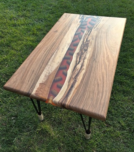 Epoxy table live edge - table, river