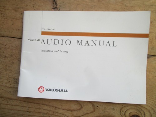 Vauxhall audio manual may 1996 - audio,