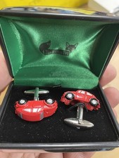 VW Beetle Bug Cox Red Colour Cufflinks Cuff Links Wedding