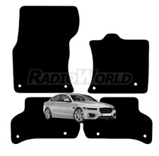 Carsio Tailored Car Floor Mats For Jaguar XE 2015 to 2024 Black Carpet 4pc