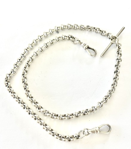 Silver watch chain inches - silver,