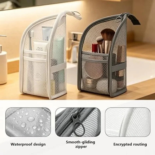 Standing mesh toiletry - standing, bag