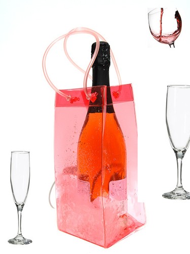 Ice bag wine cooler champagne - ice,