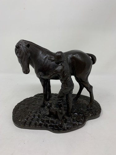 Horse and jockey - jockey, figurine