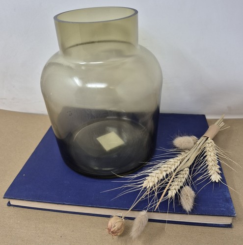 Large olive green glass - olive, jar