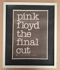 Pink Floyd-The final cut Original UK Press Advert  1983