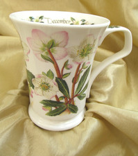 Dunoon Christmas Rose Mug by Kathy Pickles Fine Bone China December Flower Month