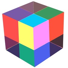 CMY Mixing Color Cube, 80mm