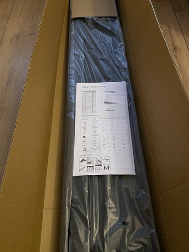 Black 50mm wooden blind - black,