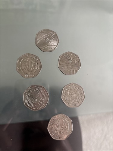 50p collectible coins inc - coins,