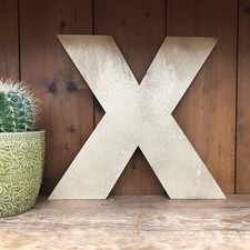 x RUSTIC GOLD METAL LETTER