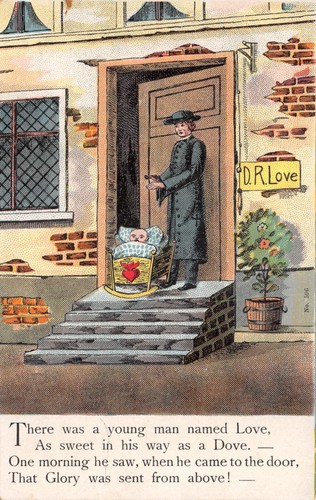 Old comic postcard baby - comic,