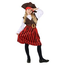 Girls Pirate Costume Kids World Book Day Fancy Dress Outfit Caribbean Bucaneer