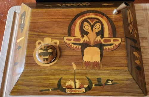 Antique marquetry inlaid wood - marquetry,