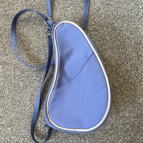 Blue crescent crossbody bag - blue,