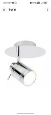 Bathroom Ceiling Spotlight IP44 GU10 Bulb 4W Chrome Led 4000k 