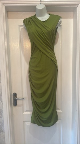 Women green bodycon midi - women's,