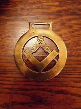Vintage Masonic Horse Brass