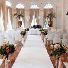 Long white wedding aisle - long,