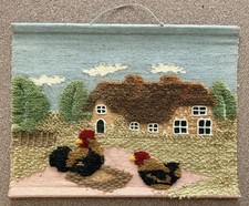 Vintage Hooked Rug Wall