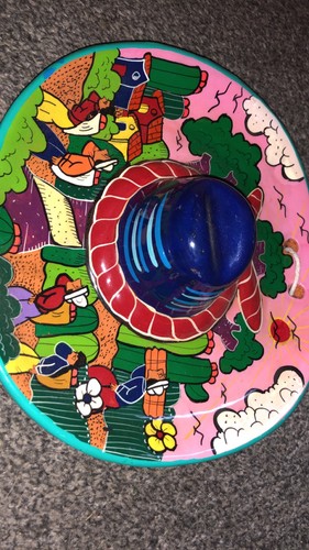 Mexican hand painted - hand, hanging