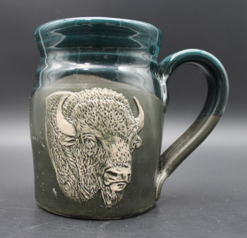 Cold mountain pottery bison - pottery,