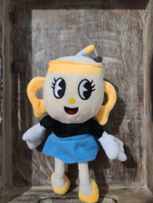 23CM Cuphead  MS.Chalice Girl Plush Stuffed Doll Plushie Cup head Toys Kids Gift