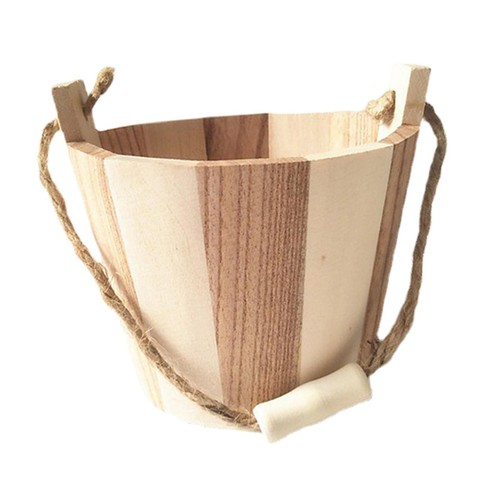 Mini wooden bucket - mini, props