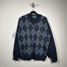 Men’s Wolsey Argyle Knitted Jumper Size L