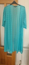 Bon Marche New Lovely Lacy Turquoise Beach/Swimming Pool Cover Up Size 18