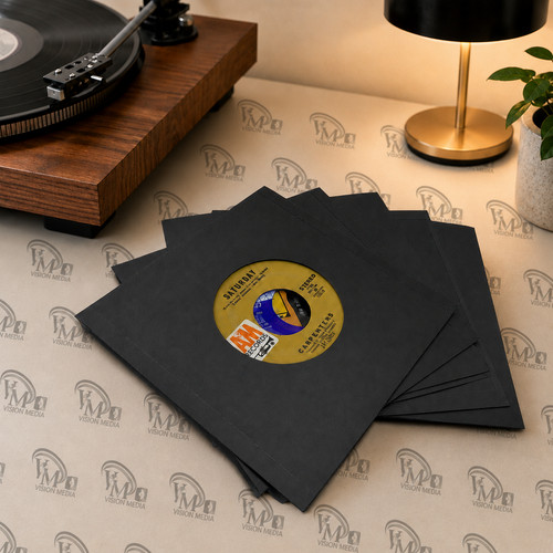 Black paper inners sleeves - 7'',