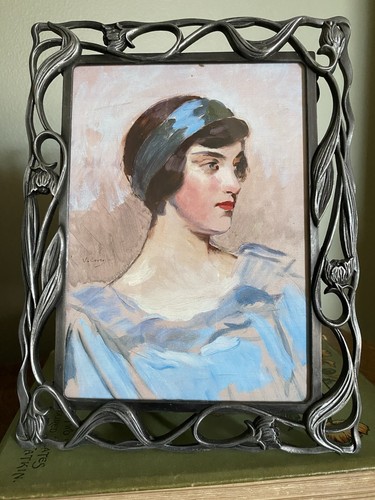 Vtg art nouveau style - nouveau, pewter