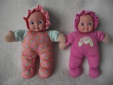 8" SOFT TOY BABY DOLLS WITH RATTLE SOUNDS - TESCO, GO PLAY & CAROUSEL