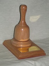 FREEMASON PRESENTATION GAVEL MAUL & BLOCK ENGRAVED OAK WOOD MASONIC OR CLUB ETC