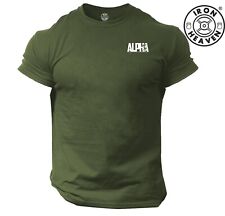 Alpha T Shirt Pocket Gym Clothing Bodybuilding Training Workout Muscles MMA Top