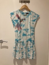 Catamini Dress, blue & white