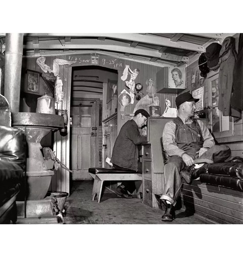 1943 railroad train caboose - 1943,