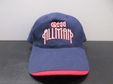 Gregg Allman Hat Cap Strap Back Blue Red Rock Band Music Concert Tour Mens 90s