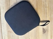 Black Hard Case Carry Storage With Zip 20x20x5cm