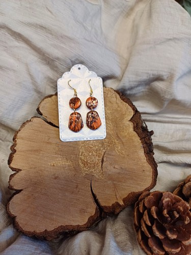 Brown and orange - and, marble