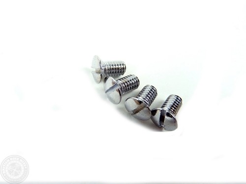 Chrome tank badge screws - 4x,