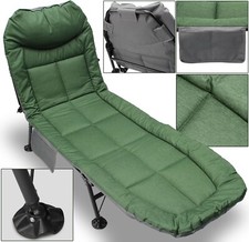 Carp Fishing Bedchair 6 Legs Padded Recliner Chair + Ideal for Beginners Camping