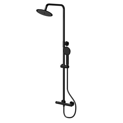 Nuie black thermostatic shower - black,